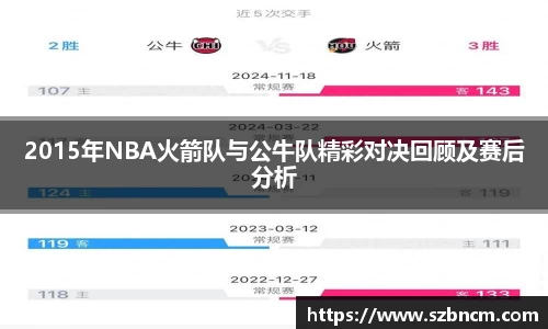 2015年NBA火箭队与公牛队精彩对决回顾及赛后分析